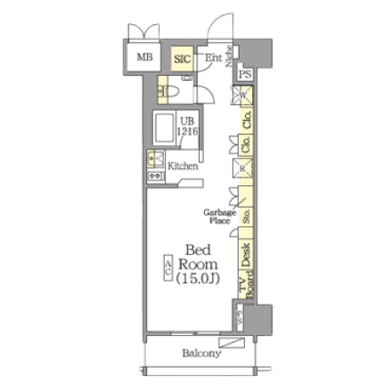 1rの間取りの画像